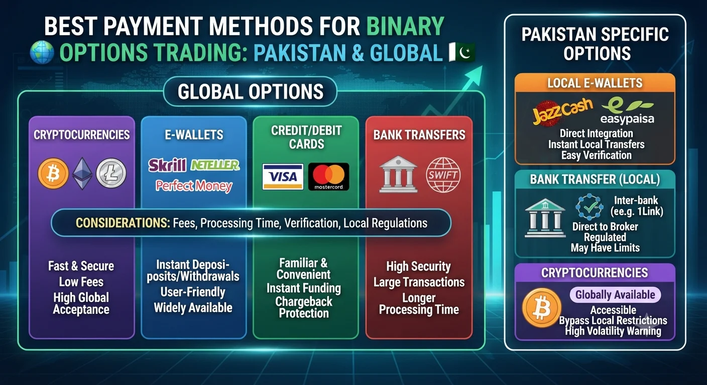 Best Payment Methods for Binary Options Trading in Pakistan and Other Countries