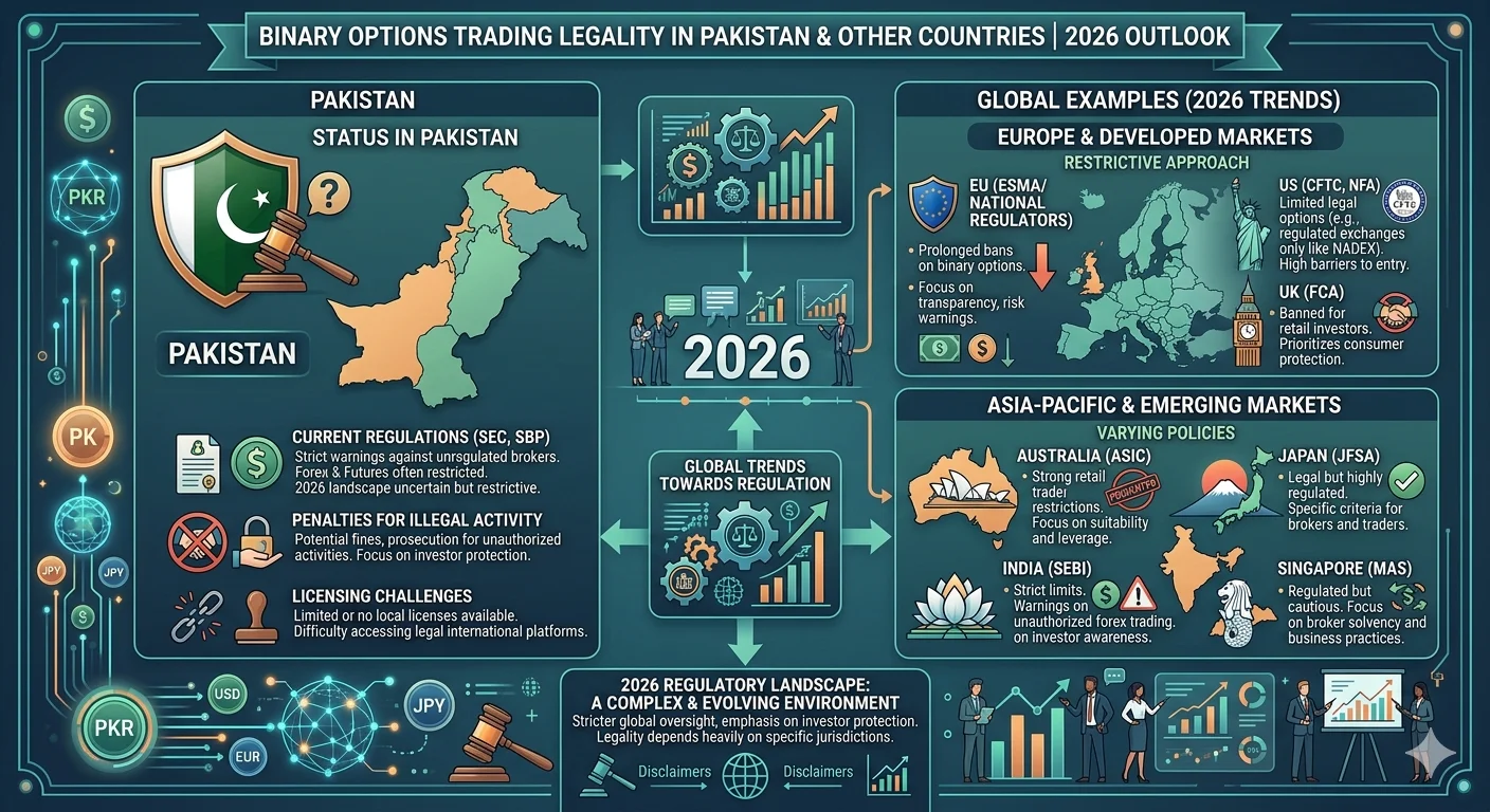 Is Binary Options Trading Legal in Pakistan and Other Countries in 2026