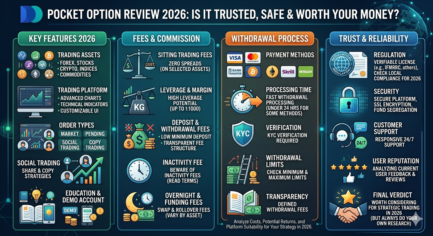 Pocket Option Review 2026 Features Fees Withdrawals and Is It Trusted