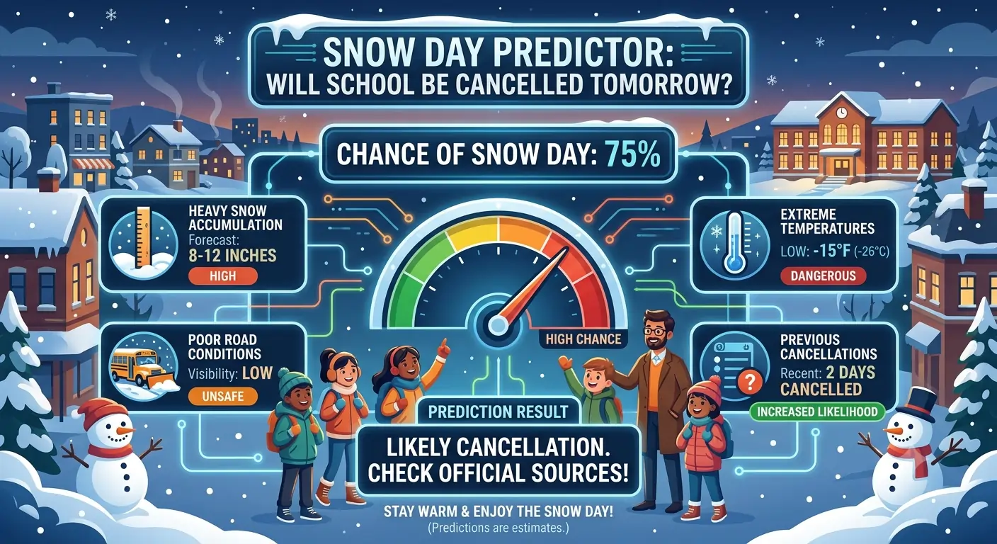 Snow Day Predictor: Will School Be Cancelled Tomorrow?