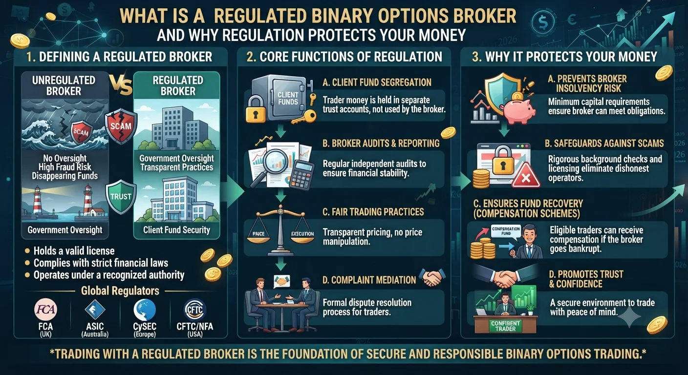 What Is a Regulated Binary Options Broker and Why Regulation Protects Your Money