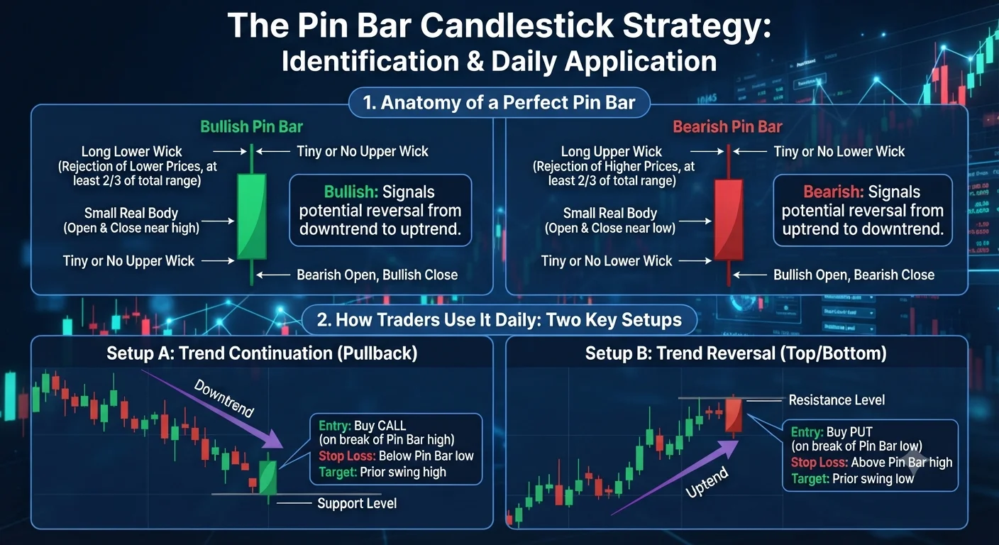 What Is the Pin Bar Candlestick Strategy and How Traders Use It Every Day